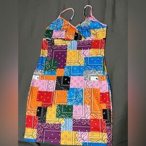 SHEIN Multicolor Bandana Print Dress Size M/6